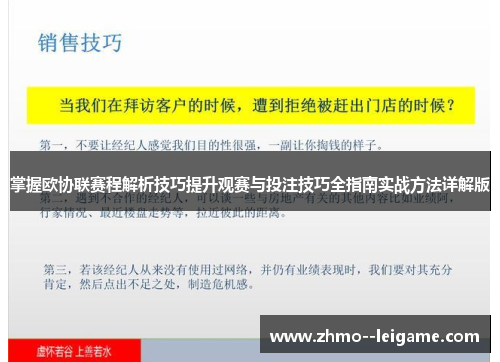 掌握欧协联赛程解析技巧提升观赛与投注技巧全指南实战方法详解版