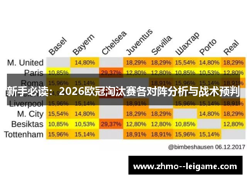 新手必读：2026欧冠淘汰赛各对阵分析与战术预判